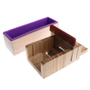 Silicone Soap Loaf Mold DIY Wooden Lid Box Pine Soap Cutter Slicer Tools Kit