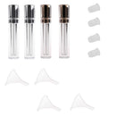 8ml Refillable Lip Gloss Balm Tube Essential Oil Bottles Vials Cosmetic Containers Funnels Set Transparent