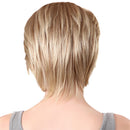 Women Charming Blond Real Human Hair Bob Wig Short Full Wigs Daily Wear