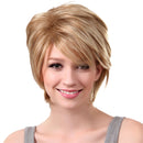 Women Charming Blond Real Human Hair Bob Wig Short Full Wigs Daily Wear