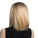Women Lady Natural Light Gold Long Straight Full Head Real Human Hair Wig