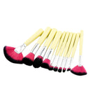 10x Pro Foundation Powder Eyeshadow Eyebrow Eyeliner Lip Comestic Makeup Brushes Set