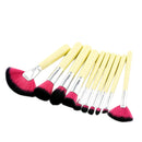 10x Pro Foundation Powder Eyeshadow Eyebrow Eyeliner Lip Comestic Makeup Brushes Set