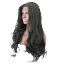 Synthetic Long Full Hair Wig, Wavy Curly Lace Front Black Wigs, for Cosplay Costume Party, Natural Looking