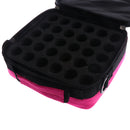 30 Bottles Essential Oil Carrying Case Storage Portable Travel Aromatherapy Protecting Bag for 5ml/10ml/15ml Rose Red