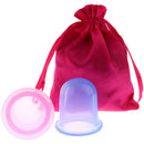 2pcs Silicone Vacuum Cupping Cups Massage Set with Bag Face Body Cups for Wrinkle Reducer ,Collagen Stimulator,Pain Relief