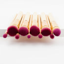 10pcs Premium Wooden Handle Cosmetic Set Powder Foundation Eyeshadow Eyebrow Contour Lip Makeup Brushes