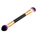 1pc Professional Double Ended Wooden Handle Makeup Cosmetic Brushes Contour Face Blush Eyeshadow Powder Foundation Tool