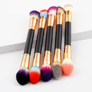 1pc Professional Double Ended Wooden Handle Makeup Cosmetic Brushes Contour Face Blush Eyeshadow Powder Foundation Tool