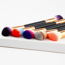 1pc Professional Double Ended Wooden Handle Makeup Cosmetic Brushes Contour Face Blush Eyeshadow Powder Foundation Tool