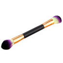 1pc Professional Double Ended Wooden Handle Makeup Cosmetic Brushes Contour Face Blush Eyeshadow Powder Foundation Tool