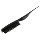 Professional Detangling 3 Rows Teasing Comb Brush Back Combing Brush Plastic Handle Hair Styling Tool Black