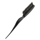 Professional Detangling 3 Rows Teasing Comb Brush Back Combing Brush Plastic Handle Hair Styling Tool Black