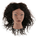 Professional Cosmetology Silicone Practice Training Mannequin Head With Human Hair Mount Hole