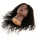 Professional Cosmetology Silicone Practice Training Mannequin Head With Human Hair Mount Hole