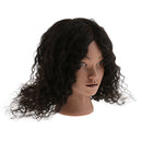 Professional Cosmetology Silicone Practice Training Mannequin Head With Human Hair Mount Hole