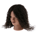 Professional Cosmetology Silicone Practice Training Mannequin Head With Human Hair Mount Hole