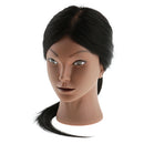 Cosmetology Silicone Practice Training Mannequin Head Straight Human Hair