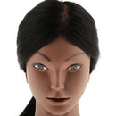 Cosmetology Silicone Practice Training Mannequin Head Straight Human Hair