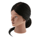 Cosmetology Silicone Practice Training Mannequin Head Straight Human Hair