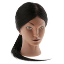 Cosmetology Silicone Practice Training Mannequin Head Straight Human Hair