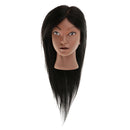Cosmetology Silicone Practice Training Mannequin Head Straight Human Hair