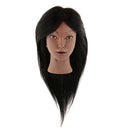 Cosmetology Silicone Practice Training Mannequin Head Straight Human Hair