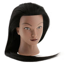 Silicone Cosmetology Hairdressing Practice Training Mannequin Head Straight Long Hair