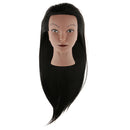 Silicone Cosmetology Hairdressing Practice Training Mannequin Head Straight Long Hair