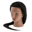 Silicone Cosmetology Hairdressing Practice Training Mannequin Head Straight Long Hair