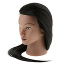 Silicone Cosmetology Hairdressing Practice Training Mannequin Head Straight Long Hair