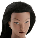 Silicone Cosmetology Hairdressing Practice Training Mannequin Head Straight Long Hair