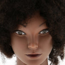 Silicone Afro Cosmetology Practice Training Mannequin Head With 100% Human Hair