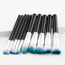 10x Make Up Brushes Set, Powder Foundation Blush Blending Tool, Eyeshdow eyeliner Lip Contour Comestic Kit