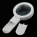 Handheld 12 LED Light 10x Handheld Magnifier Reading Magnifying Glass Lens Jewelry Antique Loupe for Reading Map Crafts Hobby