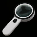 Handheld 12 LED Light 10x Handheld Magnifier Reading Magnifying Glass Lens Jewelry Antique Loupe for Reading Map Crafts Hobby