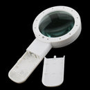 12 LED Light with UV Cheaking Lamp 10x Handheld Magnifier Reading Magnifying Glass Lens Jewelry Antique Loupe for Reading Crafts Hobby
