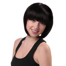 13'' Natural Real Human Hair Soft Silky Fashion Women's Full Bangs Wig Short Wigs Straight Bob Hair Cosplay Party