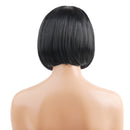 12'' Natural Synthetic Hair Soft Silky Fashion Women's Full Bangs Wig Short Wigs Straight Bob Hair Cosplay Party
