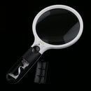 Lighted Magnifying Magnifier Lens Glass Reading Map Jewelry Loupe for Low Vision 2X 30X