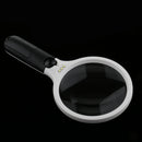 4 LED Lights 2X Handheld Magnifier Reading Map Magnifying Glass Lens Jewelry Loupes