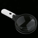 4 LED Lights 2X Handheld Magnifier Reading Map Magnifying Glass Lens Jewelry Loupes