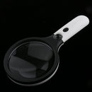 4 LED Lights 2X Handheld Magnifier Reading Map Magnifying Glass Lens Jewelry Loupes
