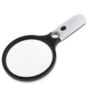 4 LED Lights 2X Handheld Magnifier Reading Map Magnifying Glass Lens Jewelry Loupes