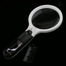 Handheld 4 LED Antique Magnifier Magnifying Glass 4X 30X Jewelry Loupe Lens