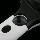 Handheld 4 LED Antique Magnifier Magnifying Glass 4X 30X Jewelry Loupe Lens