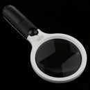 Handheld 4 LED Antique Magnifier Magnifying Glass 4X 30X Jewelry Loupe Lens