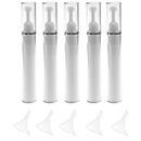Lot 5pcs 15ml/0.5oz Travel Refillable Airless Empty Perfume Eye Cream Spray Bottles Cosmetic Lotion Dispensing Vials Plastic White +5 Funnels