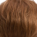 10'' Fashion Women Full Wigs Human Hair Natural Short Straight for Party Cosplay +Free Wig Cap,Hair Clip,Steel Comb Light Brown