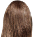 Elegant Women Long Natural Straight Synthetic Hair Wigs + Classic Cap for Cosplay Party Daily Use Ombre Brown